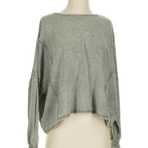 Mustardseed Bohoo Washed Sage Green Women's Pullover Top